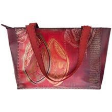 کیف دوشی چرم طبیعی گالری سلو طرح لونا سایز بزرگ Solu Gallery Handicraft Bag Lona Design SAL 52 001