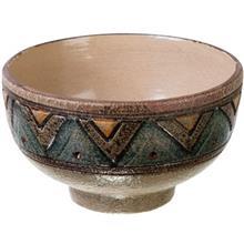 کاسه سفالی کارگاه مهر باستان مدل پایه دار Mehre Bastan Studio Clay Bowl