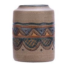 گلدان سفالی کارگاه مهر باستان مدل استوانه‌ Mehre Bastan Studio Cylindrical Clay Vase