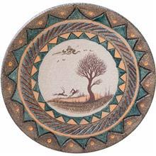 بشقاب آویز سفالی کارگاه مهر باستان مدل نیشابور Mehre Bastan Studio Nishaur Clay Plate