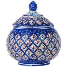 قندان مسی میناکاری شده اثر شیرازی طرح 1 سایز مینیاتوری Enamelled Copper Sugar Bowl By Shirazi Miniature  Type 1