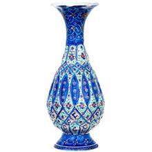 گلدان مسی میناکاری شده اثر شیرازی طرح 2 ارتفاع 16 سانتی متر Enamelled Copper Vase Turnip By Shirazi 16cm Height Type 2