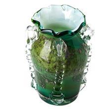 گلدان شیشه ای گالری گل کار مدل قندیل چین دار سه پوست سایز کوچک Golkar Gallery Three Ply Glassware Chandelier Small