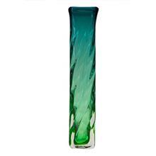 گلدان شیشه ای گالری گل کار مدل چهارگوش موج دار Wave Glass Long Vase Glassware Golkar Gallery