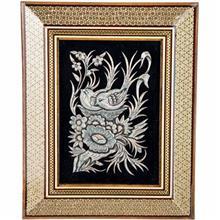 قاب خاتم اثر خادم ملت مدل  قلمزنی شده طرح 2 Etching Inlay Frame By Khadem Mellat Type 2