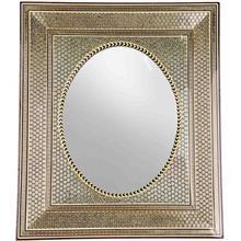 قاب اینه خاتم اعلا اثر خادم ملت Exquisite Oval Form Inlay Mirror Frame By Khadem Mellat 