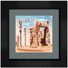 تابلو گالری آثار هنر امروز طرح تخت جمشید کد 19870 Asar Honar Emrooz Gallery Persepolis Panel Code 19870