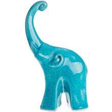 مجسمه سفالی کارگاه آرت سرامیک طرح فیل غران Art Ceramic Studio Angry Elephant Clay Statue