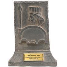 لوح پرسپولیس نیزه دار پارسی کارگاه تندیس پیکره شهریار کد MO1140 Tandis va Peykareh Shahriar Perspolis Parsi Spear Tablet Code 