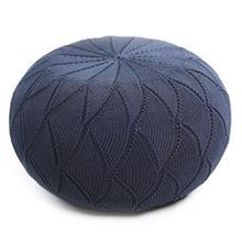 مبل پوف گالری دوک ریسه طرح موج سرمه ای Dook Reeseh Gallery Pouf Wave Design Code 73007