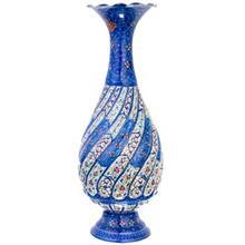 گلدان مسی میناکاری شده اثر شیرازی ارتفاع 25 سانتی متر Enamelled Copper Vase By Shirazi 25cm Height