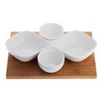 Silvia 4 Pieces 277256 Division Appetizer Server With Tray