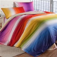 سرویس ملحفه لایکو Vivana طرح رنگین کمان دو نفره 4 تکه سوپر کشدار 160 Laico Vivana Super Elastic 160 Rainbow 2 Persons 4 Pieces Bedsheet Set