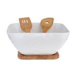 Silvia Square With Wooden Spoon 277302 Salad Bowl