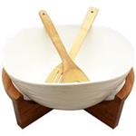 Silvia With Wooden Spoon 277146 Salad Bowl