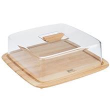 کیک خوری مربع با درپوش Billi مدل چوبی کد WP-911-CE Billi Square Woody WP-911-CE Cake Dish With Cover