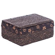 سبد لباس در دار افقی سایز متوسط آلفا طرح گل Alfa Flower Medium Horizontal Clothe Basket