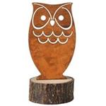 Leonardo Terra Owl Metal 18cm Statue