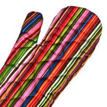 دستکش فر کتان 31 × 14 رزین تاژ طرح راه راه رنگی Rezin Taj 14 x 31 ColorFul Striped Denim Oven Glov
