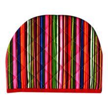 روقوری کتان رزین تاژ طرح راه راه رنگی Rezin Taj Colorful Striped Denim Tea Pot Cover