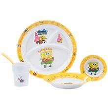 سرویس ملامین کودک 5 پارچه یزدگل مدل باب اسفنجی YazdGol Sponge Bob Pieces Children Dinnerware Set 