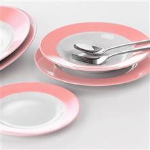 سرویس چینی 28 پارچه 6 نفره غذا خوری چینی زرین ایران سری ایتالیا اف مدل ماربل درجه عالی Zarin Iran Porcelain Inds Italia-F Marble 28 Pieces Porcelain Dinnerware Set Top Grade