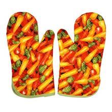 دستکش جفتی فر چاپی 30 × 13 رزین تاژ طرح هویج Rezin Taj 13 x 30 Carrot Printed Oven Gloves