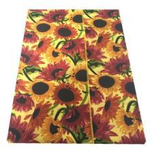 رومیزی کتان مربعی 150 × 150 رزین تاژ طرح آفتابگردان Rezin Taj Cotton Square 150 Sunflower Tablecloth