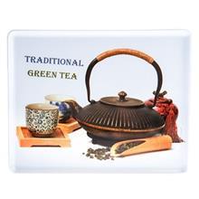 سینی طرح چای سبز یزدگل کد 741 YazdGol Green Tea 741 Tray