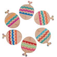 زیر لیوانی چوبی مها مدل ماهی کد MAH 54 004 بسته 6 تایی Maha Fish MAH 54 004 Wooden Coaster Pack Of 6