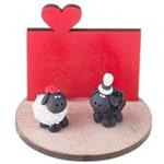 Ice Toys Mr And Mrs Sheep In Love White And Black Decorative