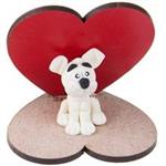 Ice Toys White Dog With Heart Decorative