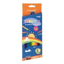 مداد رنگی 12 رنگ اینوکس سری Y.Plus مدل Rainbow
