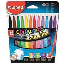 ماژیک رنگ آمیزی مپد مدل Long Life - بسته 12 رنگ Maped Long Life 12 Color Marker