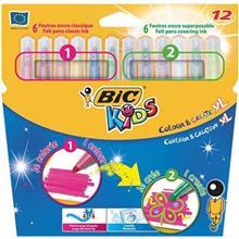 ماژیک رنگ آمیزی بیک سری Kids مدل Colour and Create XL - بسته 12 رنگ Bic Kids Colour and Create XL Marker - Pack of 12
