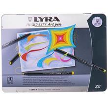 ماژیک حرفه ای 20 رنگ لیرا مدل Art Pen Lyra Art Pen 20 Colored Proffessional Marker