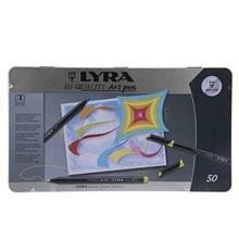 ماژیک حرفه ای 50 رنگ لیرا مدل Art Pen 50 Colored Proffessional Lyra Art Pen 50 Colored Professional Marker