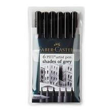 ماژیک حرفه ای فابر کاستل مدل پیت آرتیست کد 167104 - بسته 6 تایی Faber-Castell Pitt Artist Pen Professional Markers - Pack Of 6