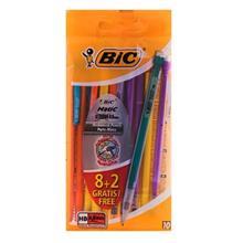 مداد نوکی بیک سری ماتیک مدل استرانگ با قطر نوشتاری 0.9 میلی متر بسته 10 عددی Bic 0.9mm Matic Strong Mechanical Pencil Pack of 