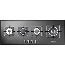 گاز صفحه ای شیشه ای 4 شعله خطی G4101 استیل البرز Steel Alborz Glass Hob G4101