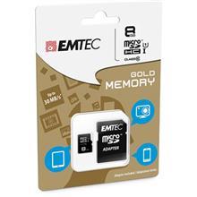 کارت حافظه امتک microSDHC 8GB UHS I Class10 GOLD MEMORY EMTEC 