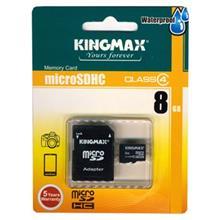 کارت حافظه microSDHC کینگ مکس کلاس 4 به همراه آداپتور SD ظرفیت 8 گیگابایت Kingmax Class 4 microSDHC With Adapter - 8GB