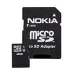 Nokia MU-41 Class 4  microSDHC With Adapter - 4GB