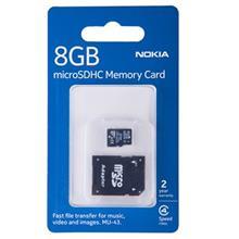 کارت حافظه microSDHC نوکیا مدل MU 43 کلاس به همراه اداپتور ظرفیت 8 گیگابایت Nokia MU43 Class With Adapter 8GB 