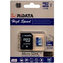 کارت حافظه microSDHC ری دیتا مدل High Speed کلاس 10استاندارد UHS-I U1 سرعت 45MBps 333X همراه با آداپتور SD ظرفیت 32 گیگابایت