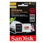 SanDisk Extreme UHS-I U3 Class 10 60MBps 400X microSDXC With Adapter- 64GB