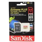 SanDisk Extreme Plus UHS-I U3 Class 10 80MBps 533X microSDXC With Adapter - 64GB