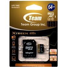 کارت حافظه microSDXC تیم گروپ مدل Xtreem کلاس 10 استاندارد UHS-I U3 سرعت 90MBps 600X ظرفیت 64 گیگابایت Team Group Xtreem UHS-I U3 Class 10 90MBps 600X microSDXC With Adapter - 64GB