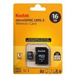 Kodak UHS-I U3 Class 10 90MBps microSDHC With Adapter - 16GB