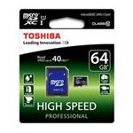 Toshiba High Speed Professional UHS-I U1 Class 10 40MBps microSDXC With Adapter - 64GB